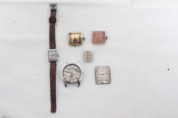Group Of Vintage Wrist Watch Movements Including Omega