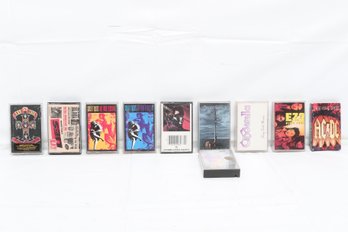 10-preowned Cassettes, Guns N Roses, Cinderella, Great White, Etc.