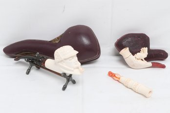 Antique/vintage Meerschaum Pipe Grouping