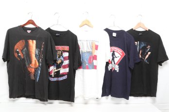 5 Vintage/Original Bruce Springsteen Concert T-Shirts (Sizes L - XL)