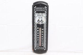 Vintage 'Americas Highway - Route 66' Advertising Thermometer
