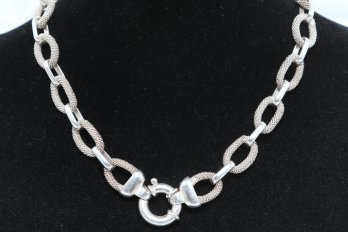 Vintage 'SAS' Italian Sterling Silver Choker Style Necklace (53 Grams)