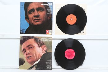 2 Album Johnny Cash LP Lot: Hello, Im Johnny Cash & At Folsom Prison  (Columbia Records)