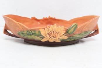Authentic Roseville Pottery Water Lily Console Bowl