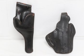 Two Vintage Leather Gun Holsters