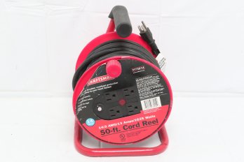 Craftsman 50 - Foot Retractable Extension Cord Reel With 4 Outlets