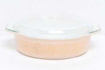Vintage Pyrex Promotional Beige Bramble Casserole With Lid