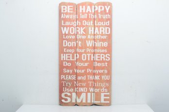 Wooden 'Be Happy' Amish Made Positive Affirmation Sign