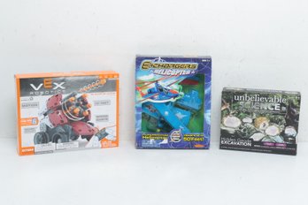 3 New STEM Toys: VEX Robotics, E-Chargers Helicopter & Geode Excavation