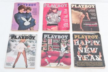 Group Of  Vintage 1970s Playboy Magazines