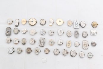 Large Lot Of Swiss Ladies Wrist Watch Movements