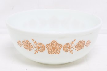 Vintage Pyrex Mixing Bowl Butterfly Gold Marigold Flowers