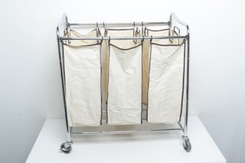 Rolling 3 Bag Laundry Sorter