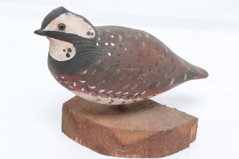 Hand Carved Vintage Wooden Bird Decoy Signed