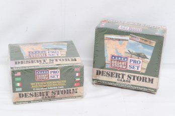 Two Factory -sealed Boxes Of 1991 Pro Set Desert Storm Trading Cards
