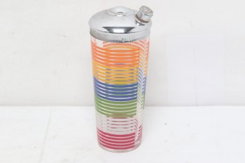Mid Century Hazel Atlas Rainbow Cocktail Shaker Set