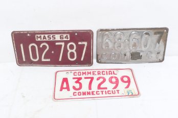 Group Of Vintage License Plates