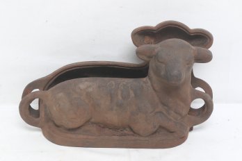 Vintage/antique Cast Iron Large Two Piece Sheep Cake Mold
