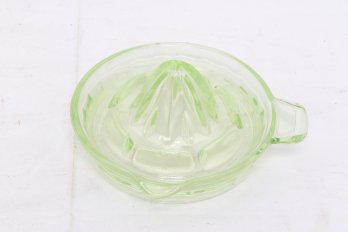 Vintage Green Uranium Depression Glass Reamer Citrus Juicer