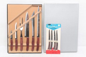 Two Vintage Kitchen Knife Sets - New In Box