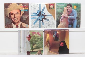 Country LP Lot  Hank Williams, Freddie Hart, Kenny Loggins & More
