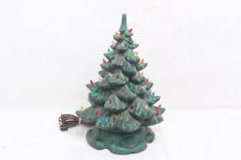 Vintage Atlantic Mold Ceramic Christmas Tree With Lights