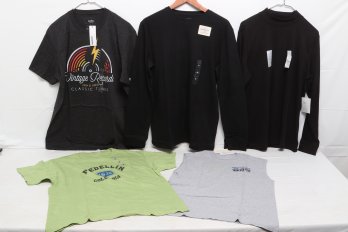 Four Men's Shirts Size M Together With One Size L  New With Tags