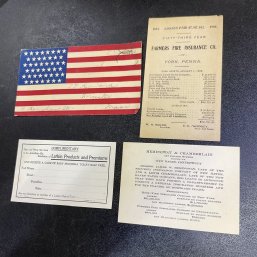 Ephemera 45 Star U. S. Flag Envelope Larkin Soap Co. Buffalo, 3 Others