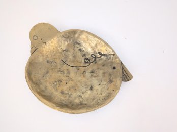 Unique Vintage Brass Bird Trinket Tray