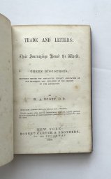 1856 Trade And Letters: Their Journeyings Round The World By W. A. Scott, D.D., Robert Carter & Brothers,