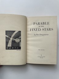 Mary Travers Copy, Inscribed: Ree Dragonette Parable Of The Fixed Stars Allograph Books First Edition 1968
