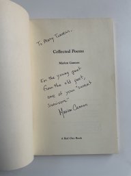 Mary Travers Copy, Inscribed: Marion Cannon Collected Poems Red Clay Books First Edition 1980