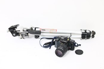 Vintage Minolta MAXXUM 7000 35mm Film Photo Camera With Sigma Lens & Tripod