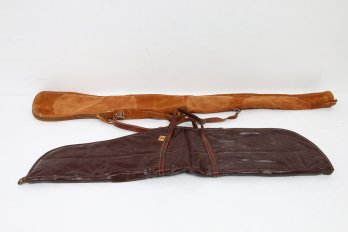 Pair Of Vintage SCHOELLKOPF Rifle Leather Carrying Case Bags