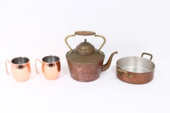 Group Of Copper Cookware