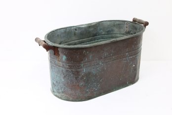 Antique Copper Boiler Tub