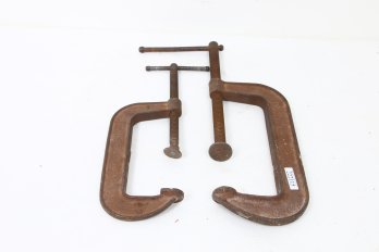Pair Of Vintage Metal Clamps
