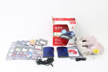 Pair Of Vintage IOMEGA Zip Drives