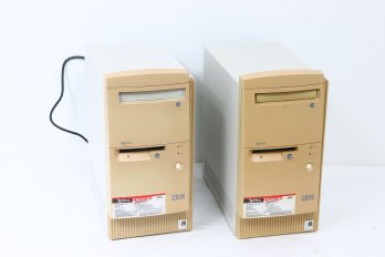 Vintage Pair Of IBM APTIVA 240 & 245 Desktop Computers