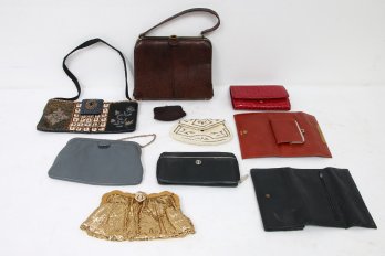 Group Of Vintage Women's Handbags And Wallets Including Saks Fifth Ave, Whiting & Davis Mesh Purse