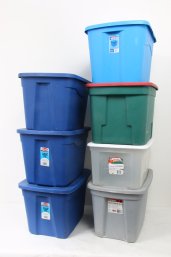 Group Of 7 Storage Bins Totes - Various Size