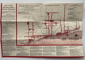 1942 Travel Brochure Map And Guide To Chicago: The City Beautiful
