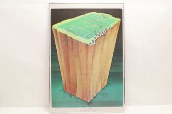 Mordillo Surreal Soccer Cliff Scene Print Framed Galleri Seven Danbury 36' X 24.5'