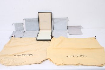 Grouping Of Genuine Original LOUIS VUITTON And Velvet Bergdorf Goodman Dust Bags