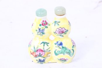 Vintage Chinese Double-sided Gourd Miniature Snuff Bottle