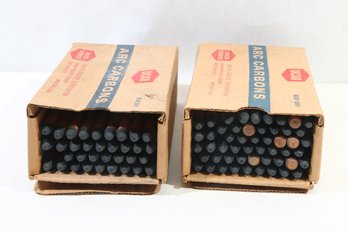 GROUP OF UNION CARBIDE ARC CARBONS CAC-A ELECTRODES L-1132 SIZE 7/16' X 9'