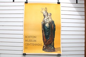 Vintage 1970 Boston Museum Of Fine Arts Centennial Poster Advertising