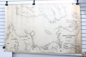Antique The Irish Or St. George's Channel Map Published By James Imray & Son In 1862