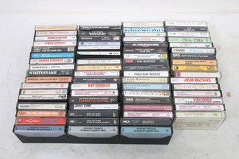Group Of Vintage Music Audio Cassette Tapes With Various Music: Whitesnake, Frankie Goes To Hollywood & More