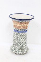 Vintage BOLESLAWIEC Pottery Vase Made In Poland